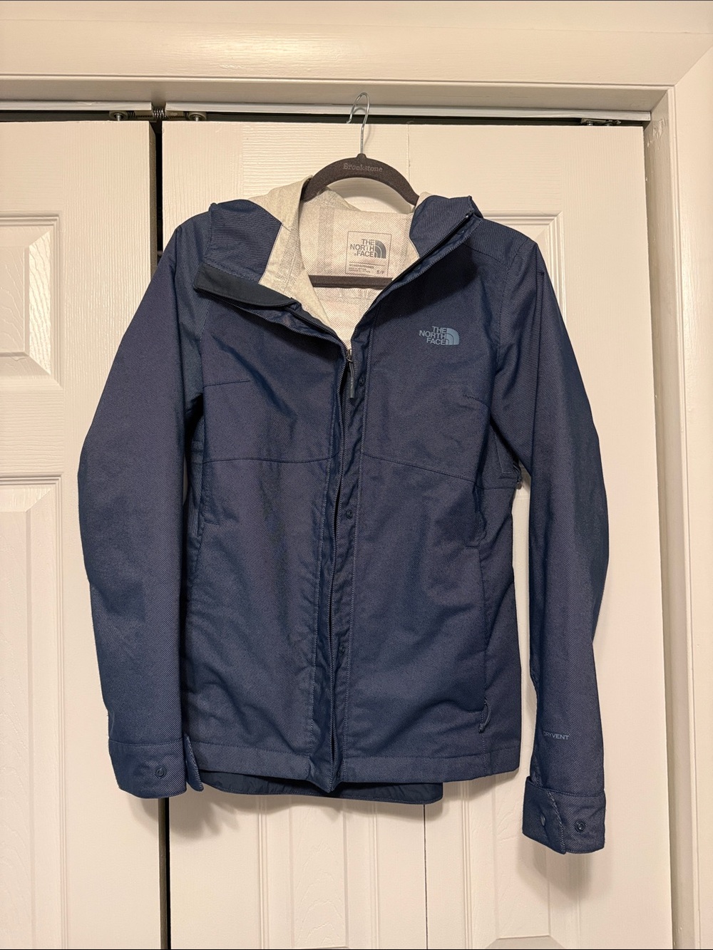 The North Face Women’s Navy Blue Hooded Rain Jacket